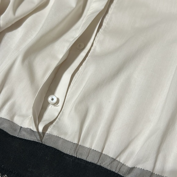 Bcbg MazAxria black and white pleated cuffs long sleeves dress Size 4 - Picture 17 of 17